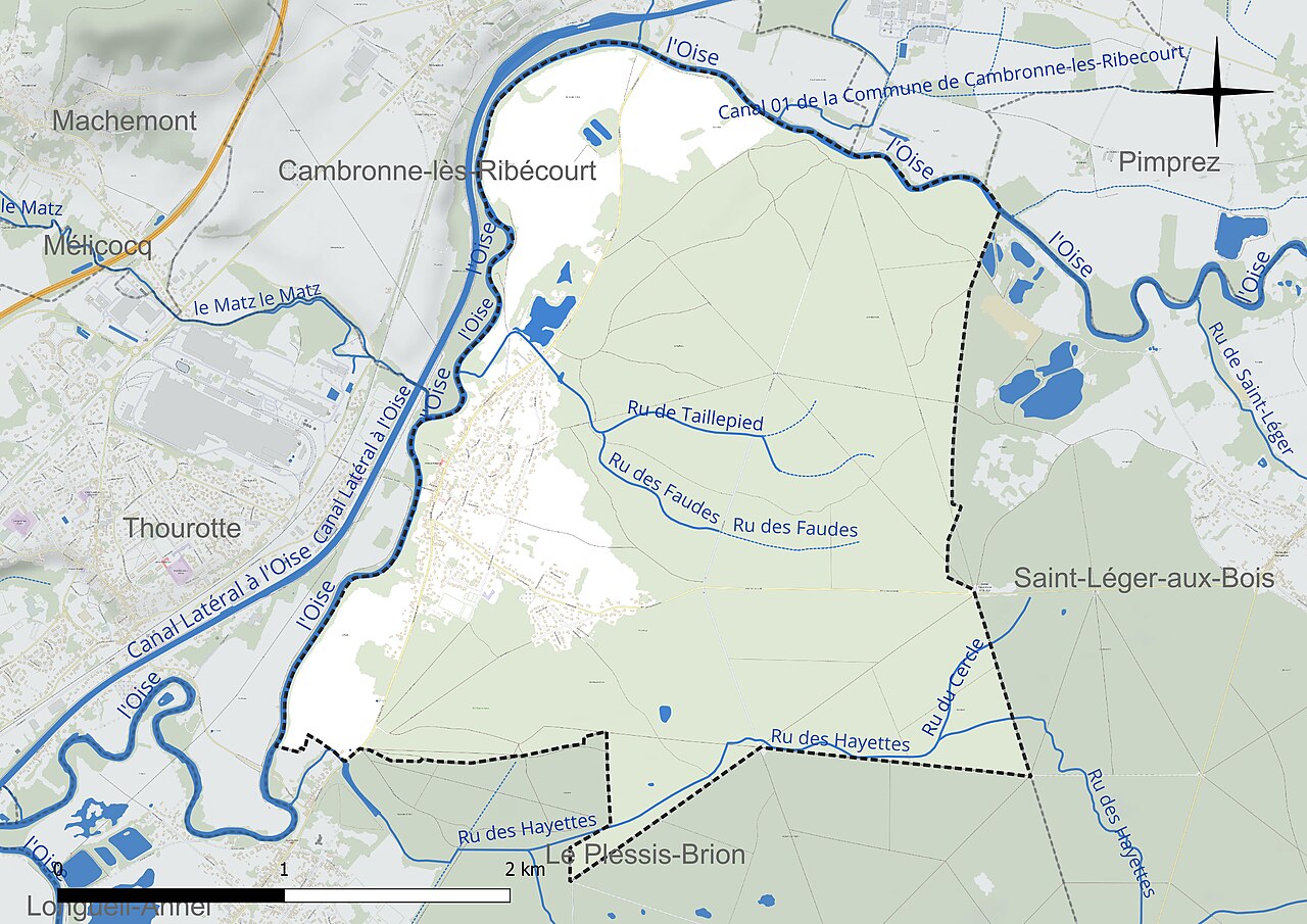 Réseau hydrographique de Montmacq.